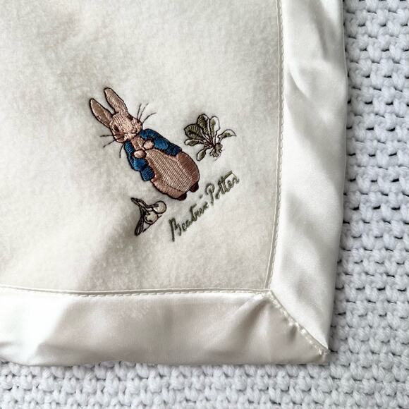 Beatrix Potter Vintage 2004 Winter White Lovey Securty Blanket Frederick Warne - Picture 2 of 11